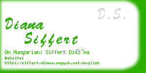diana siffert business card